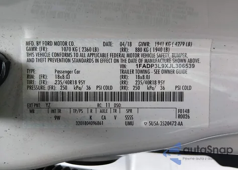 2018 Ford Focus St from USA, damaged, VIN 1FADP3L9XJL306539